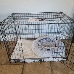 BRAND NEW in Box L'xl Dog Crate Up To 70lbs 2 Door Foldable Dog Cage Jaula De Mascota.  Add A Bed For $10 - $25  Dog Kennels Pet Beds All New
