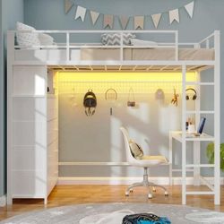 Open Box - Twin Loft bed with Storage