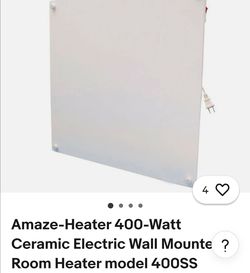 2 of Amaze-Heater 400-Watt Ceramic Electric Wall Mounted Room Heaters model 400SS