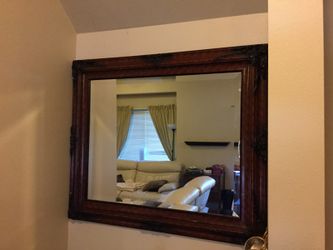 Antique Mirror. With beveled edge 37 X 31