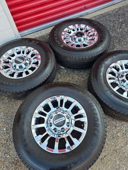 Ford f250 or f350 rims good tires 85%