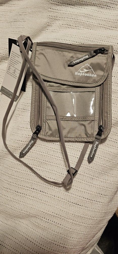 RFID Blocking Travel Neck Pouch Passport Holder