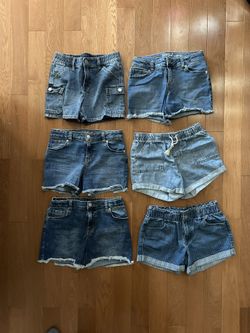 Girls Shorts Size 10/12 6 Pairs