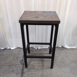 Industrial Style Brown Wood Bookcase with Metal Frame