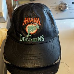 Miami dolphins leather hat