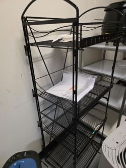 ​Black Folding Metal Storage Shelf
