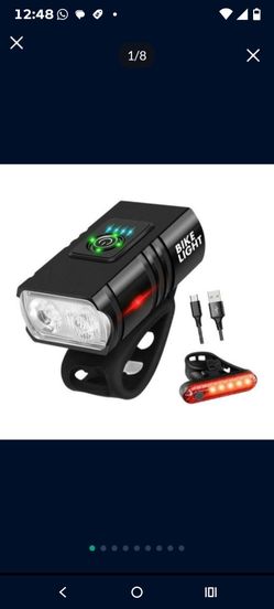 RECHARGEABLE BICYCLE LAMP 1500LUMENS-WATER RESISTANT 
[ SUPER BRIGHT ] Our bike safety lights for night riding with 2 LED lights at 1500 high lumens b