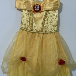 Girls Halloween Costume Princess Belle Sx 4-6