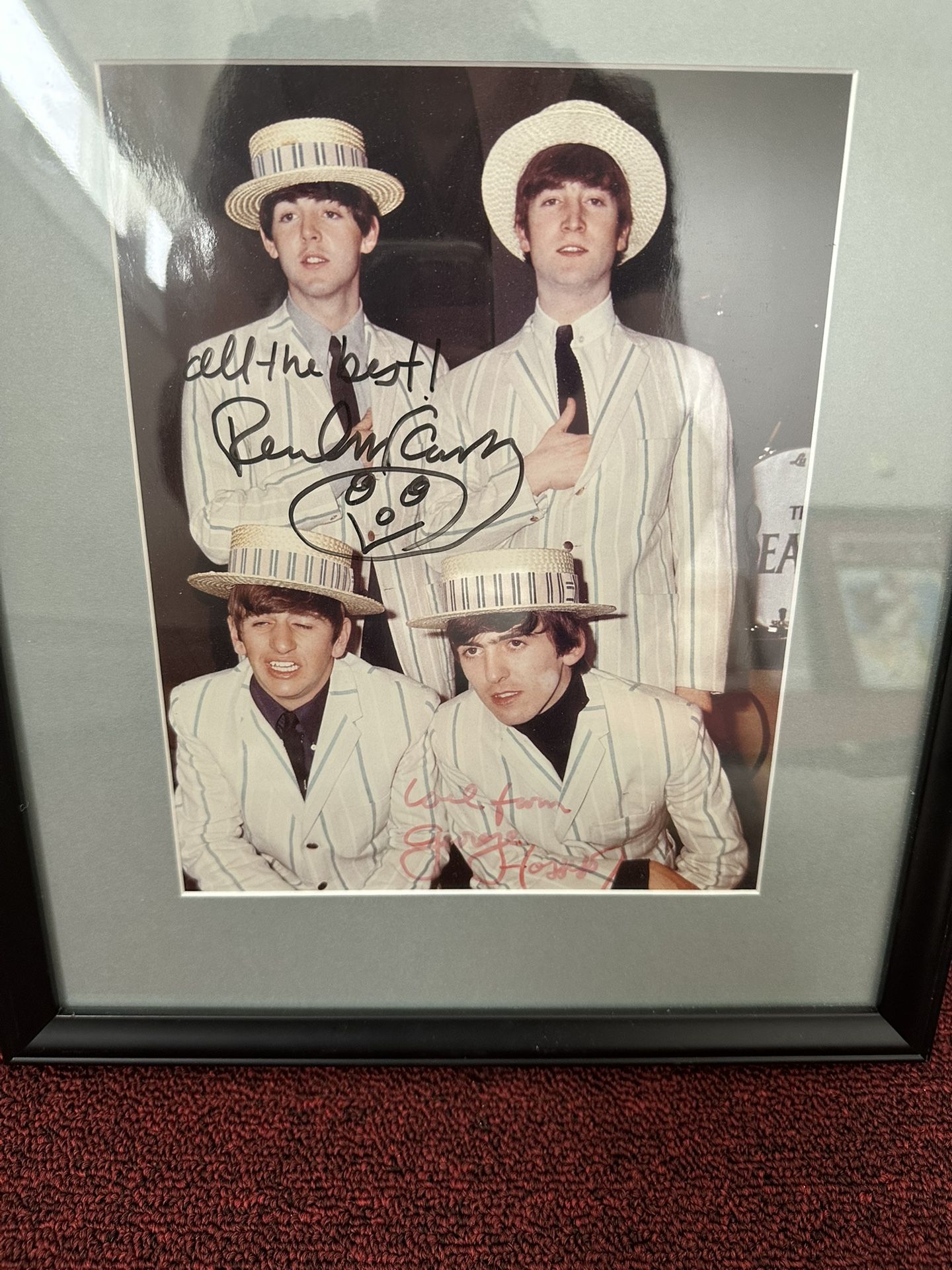 The Beatles framed signed photo