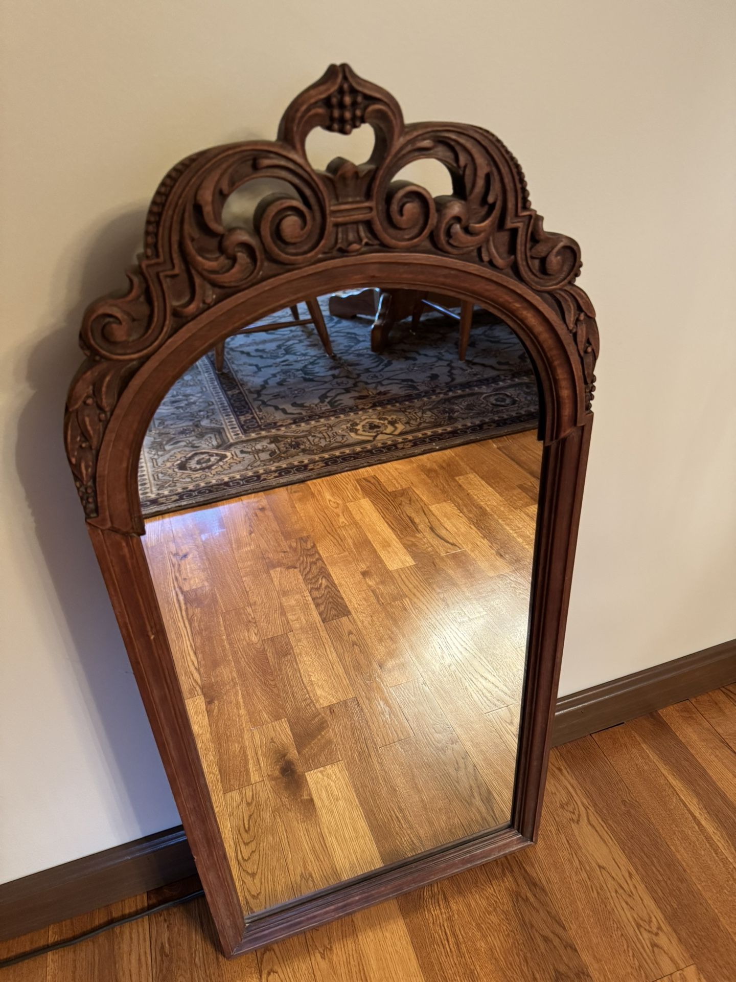 Walnut Frame Mirror 1920 ‘s