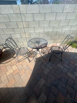 Iron bistro 3 piece patio set