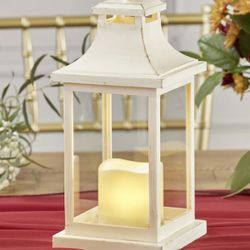 LED Vintage Decorative Ivory Lanterns - Set Of 10 - Wedding / Seasonal Party Decor 