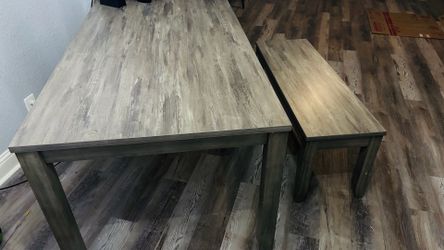 Dinner table with bench