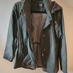 Womens Levi's Halley Stevensons Waxed Cotton Canvas Commuter Rain Jacket

