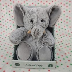 Elephant  Plush Heatable Microwaveable With Relaxing Lavender New In Box