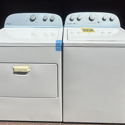 LESS THAN A YEAR OLD WHIRLPOOL WASHER AND DRYER 