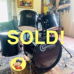 🔥 Black Adult Drum Set Complete 