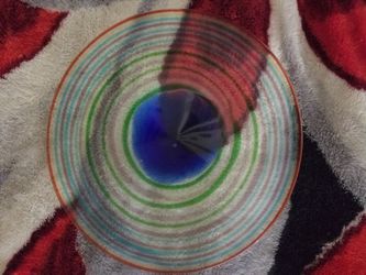 16 inch blown glass plate
