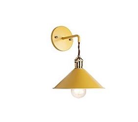Wall Lights Sconces with Knob Switch E27 Base Yellow lampshade
