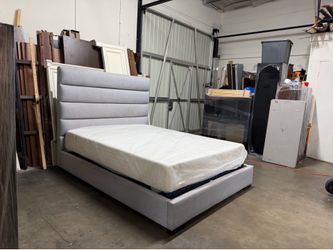 Queen bed frame and mattress $260