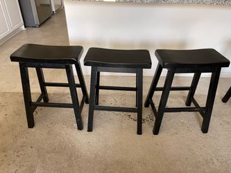 Selling three spare stools for $35; made of solid wood and very sturdy.