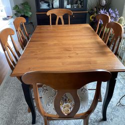  Cherry And espresso Table & Hutch