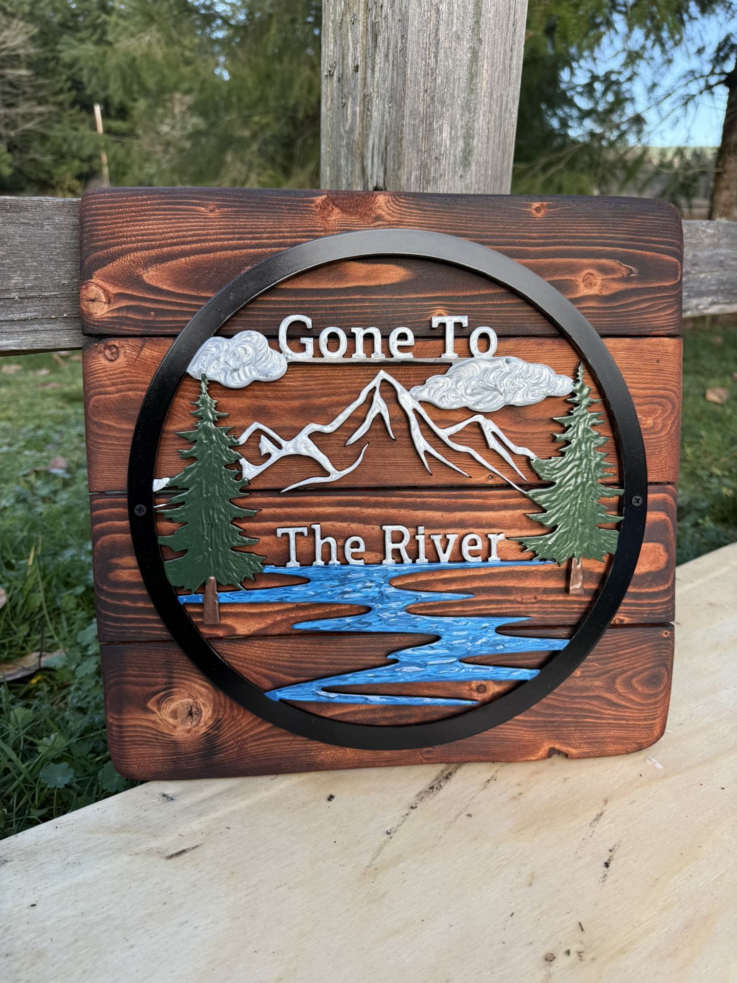 Steel Gone To The River Plaque