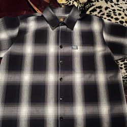 FB County Short Sleeve Black ,grey White Flannel 