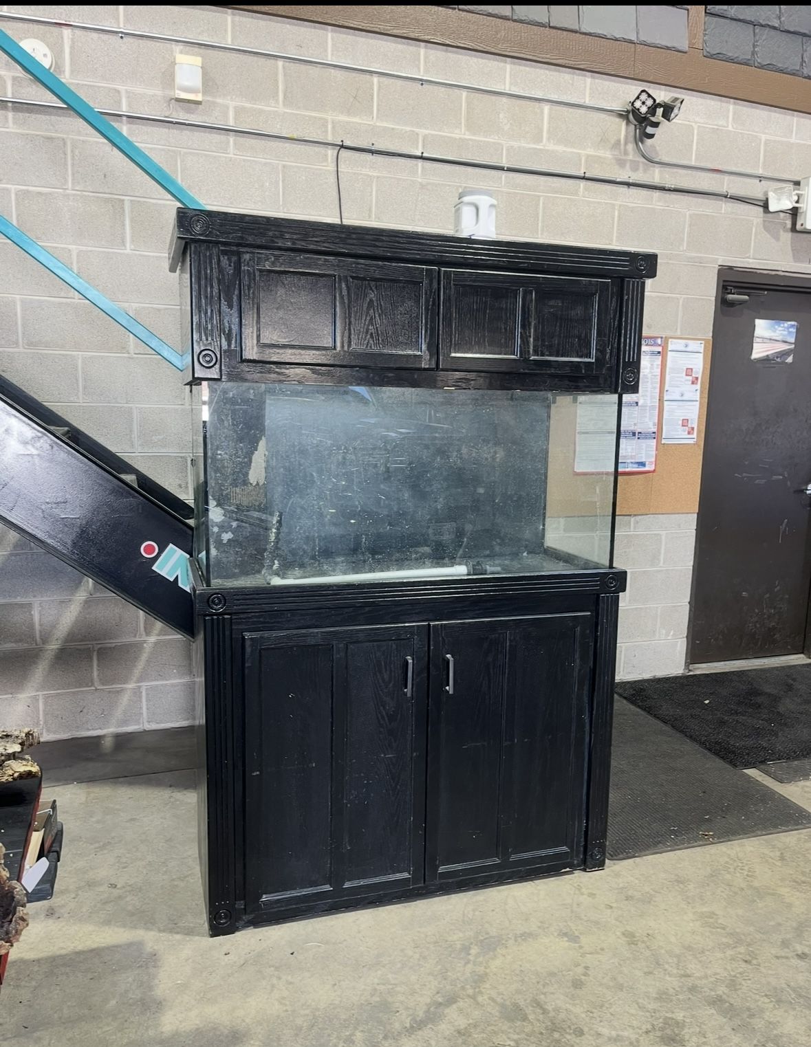 100g Sump Ready Saltwater Fish Tank w/ Bottom Stand and Top Canopy