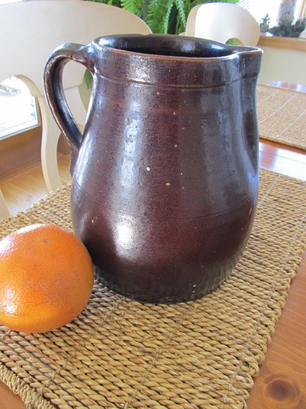 Antique Stoneware Primitive Batter Pitcher