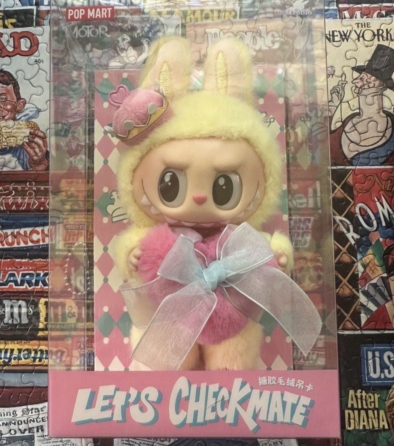 THE MONSTERS Let's Checkmate Series-Vinyl Plush Hanging Card