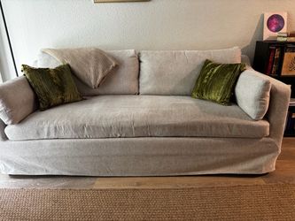 Light Beige Fabric Sofa Living Room (living spaces)