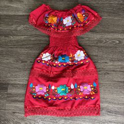 Embroidered Mexican Girls Dress/ Vestido Bordado 
