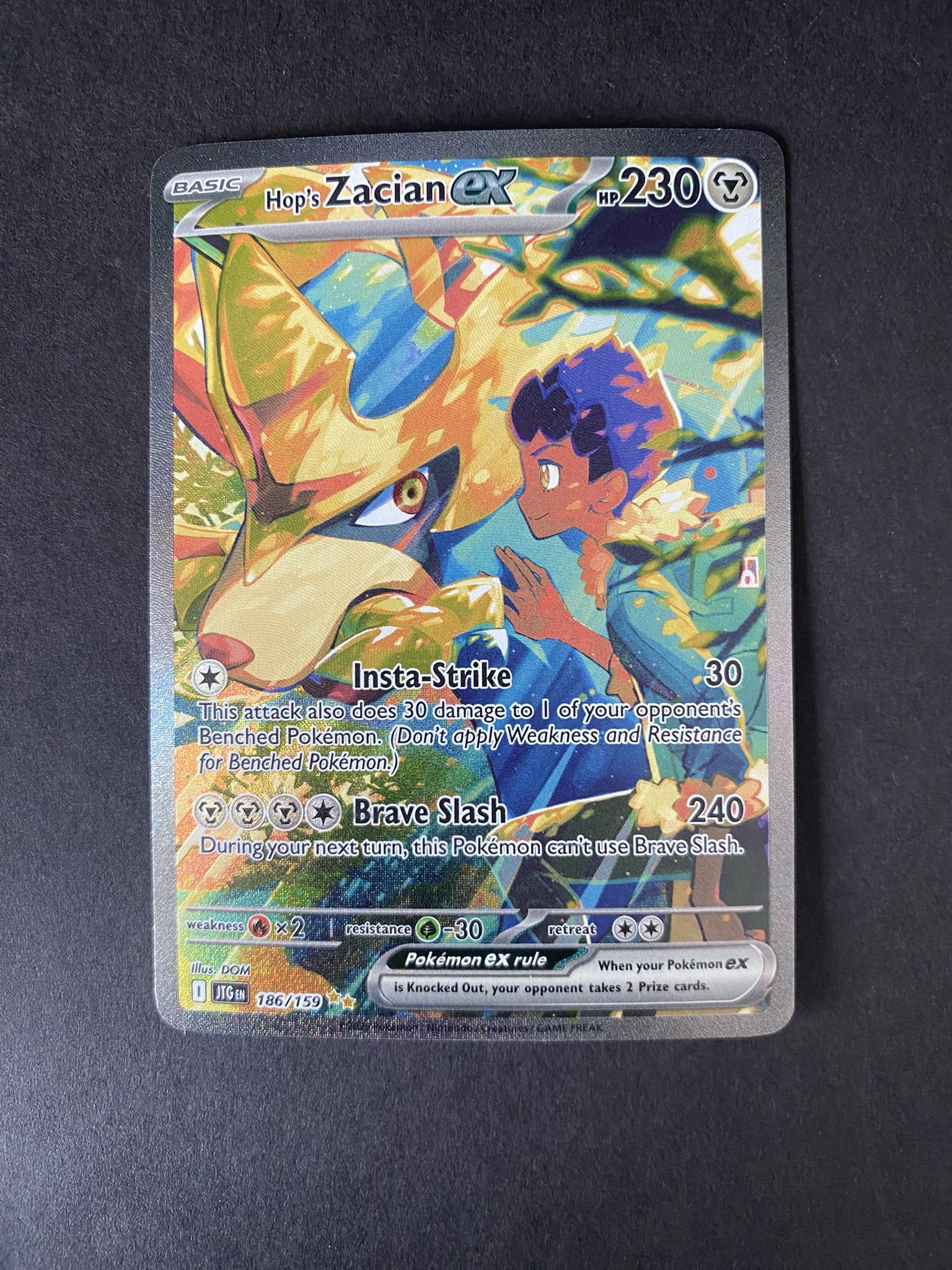 Hop's Zacian ex 186/159 Sv09: Journey Together Holo