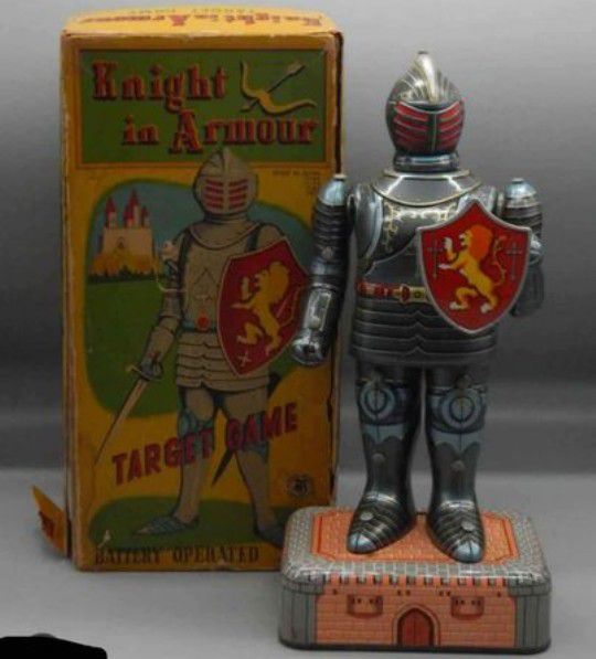 Night in Armour 1960's Vintage https://offerup.com/redirect/?o=VG95LkJveA== has age ware.Toy looks https://offerup.com/redirect/?o=TmV3Lk5v bow & arro