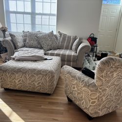 Couch- Love Seat, Ottoman & Chair