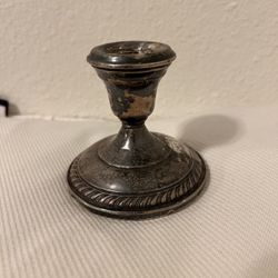 Hamilton Sterling Weighted candle holder 3.1/2 inches tall.