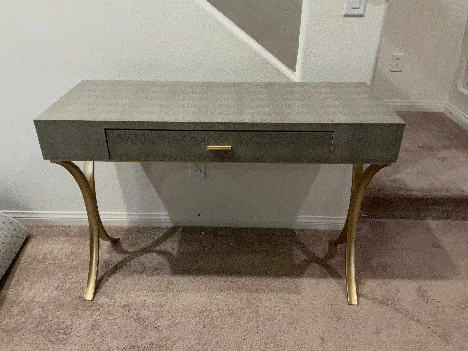 Gold Modern Console/Entryway Table