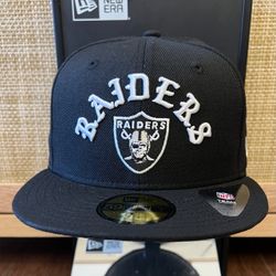 New Era 59Fifty Las Vegas Raiders Fitted Hat available in 7, 7 1/8, 1/4, 1/2, 5/8
