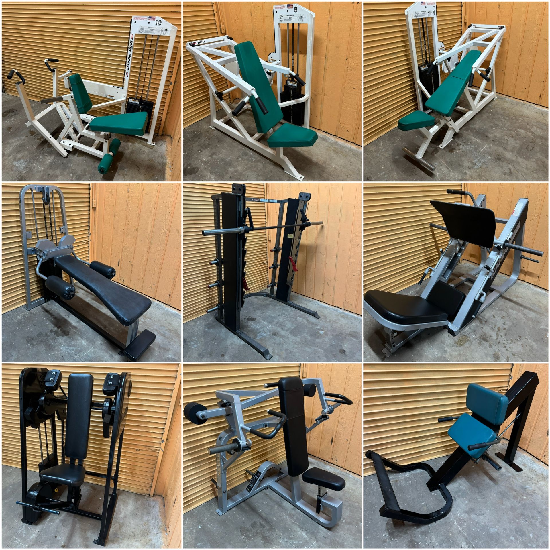 Tons Of Gym Equipment- Squat Rack, Leg Press, Full Gym, Smith Machine, Home Gym, Pullover, Benches, Curl / Extension, Hack Squat