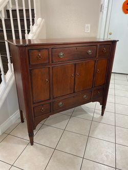 Dresser with the jewelry drawers, solid mahogany Sheraton style server/brandy board cabinet free de
