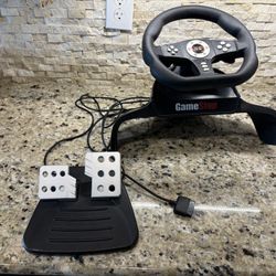 Gamestop PS2 Steering Wheel & Pedals for PS2 Racing Controller 