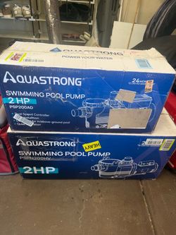 Brand new Aquastrong swimming pool pump. Still in original box. Price for each!