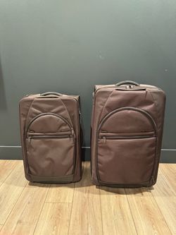 Samsonite Luggage Set – 2 Rolling Suitcases + Built-In Garment Bag