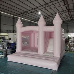 Pink Bounce House With Slide