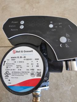Bell & Gossett xl 36 45 recirculation pump