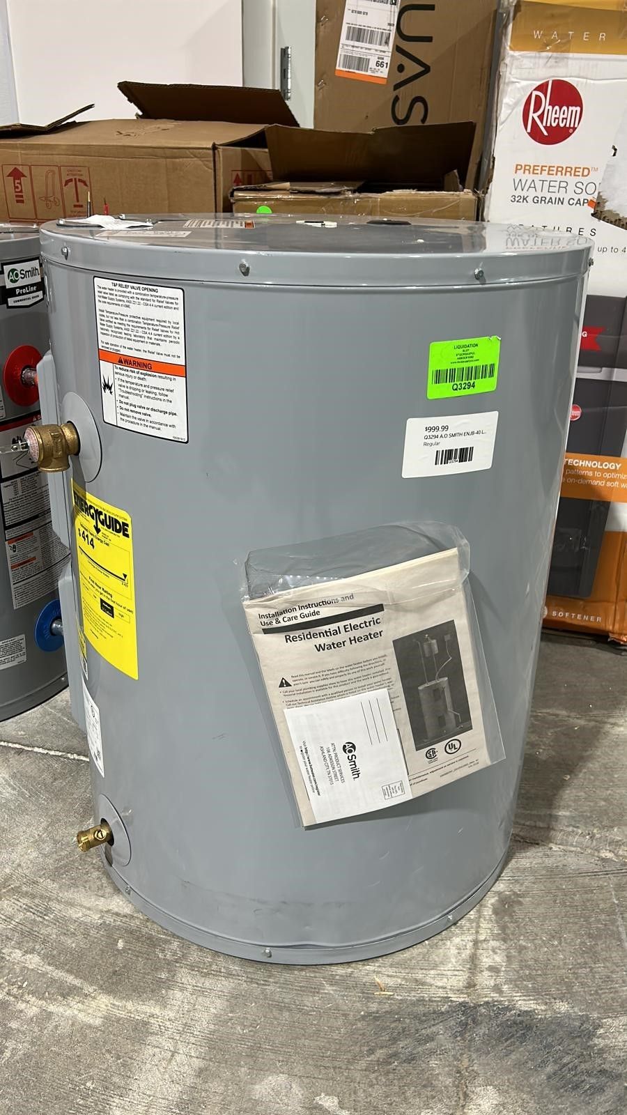 A.O SMITH ENJB-40 Lowboy Water Heater