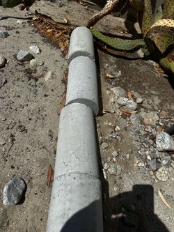 Concrete Cylinders for Landscaping Garden Edging 12” long by 6” diameter $2 each - 100+ available