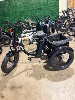 Qlife Triker Plus Electric Trike for Adults, Peak 1200W Motor Floding Trike Ebike, 624Wh E-Bike, 20MPH 65 Miles Electric Tricycle for Adults, 20x4.0 F