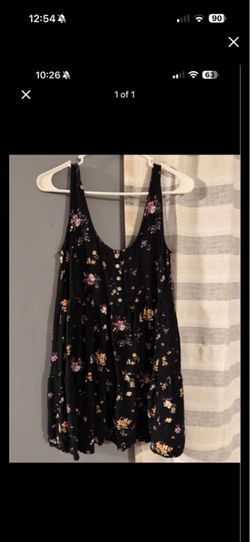 Black Floral Sleeveless Mini Dress